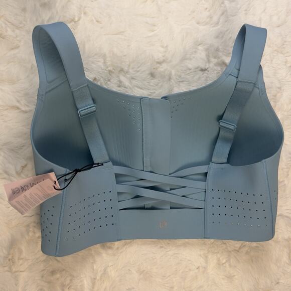 Victoria’s Secret Aqua (Teal) Featherweight Max Sports Bra Zip Strappy Back 34DD - Picture 8 of 8